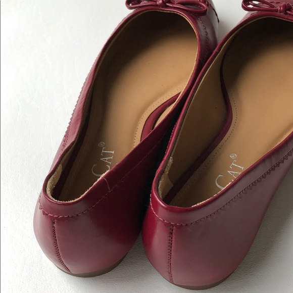 Flat Burgundy Shoes - Mr. Cat - Picture 3 of 5